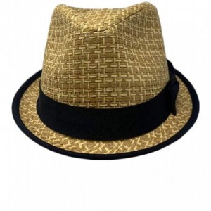 Men Women Unisex Cool Summer Straw Upbrim Roll Up Fedora Hat Cap ...