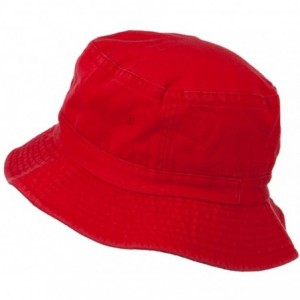 Bucket Hats Diamond Jewelry Logo Embroidered Bucket Hat - Red - C811ND5BJ0V $18.68