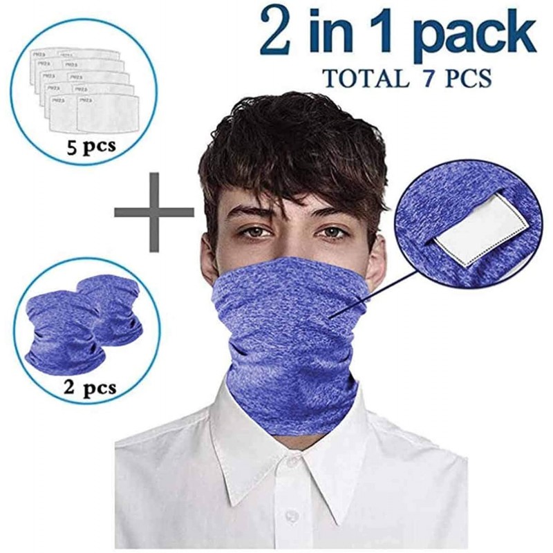 Face Cover Carbon Filter Bandanas Neck Gaiter Headbands Workout Sports ...