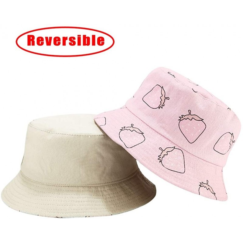 Fashion Fruit Bucket Hat for Women Trendy Strawberry Painted Foldable ...