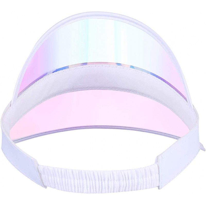 Iridescent Plastic Sun-Visor Hats UV-Shield Protection Hat Tennis-Viosr ...