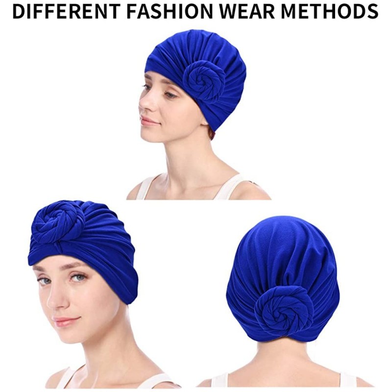 1Pack/2Packs Turbans for Women African Pattern Cotton Knotted Headwrap ...