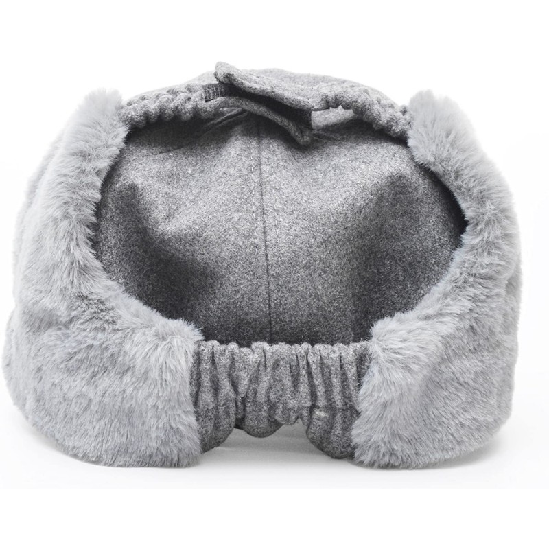 Faux Fur Earflap Winter Hat for Men Women Russian Trapper Soviet ...