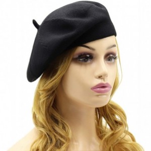 French Beret Hat-Reversible Solid Color Cashmere Beret Cap for Womens ...