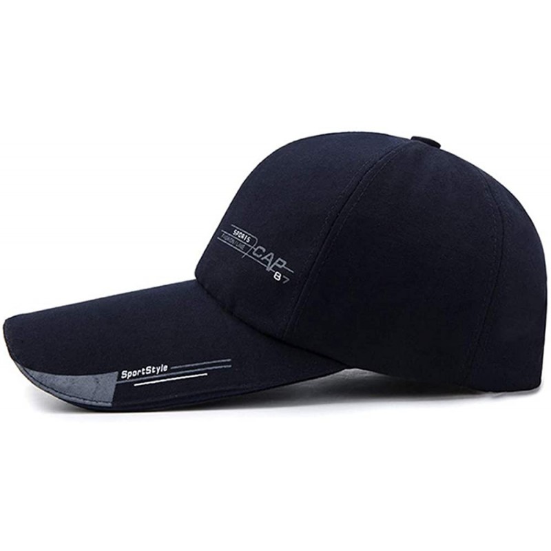 Unisex Long Brim Baseball Cap Cotton Adjustable Sun Hat Large Visor ...