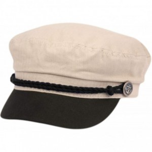 Men's Summer Cotton Greek Fisherman Sailor Fiddler Driver Hat Flat Cap ...