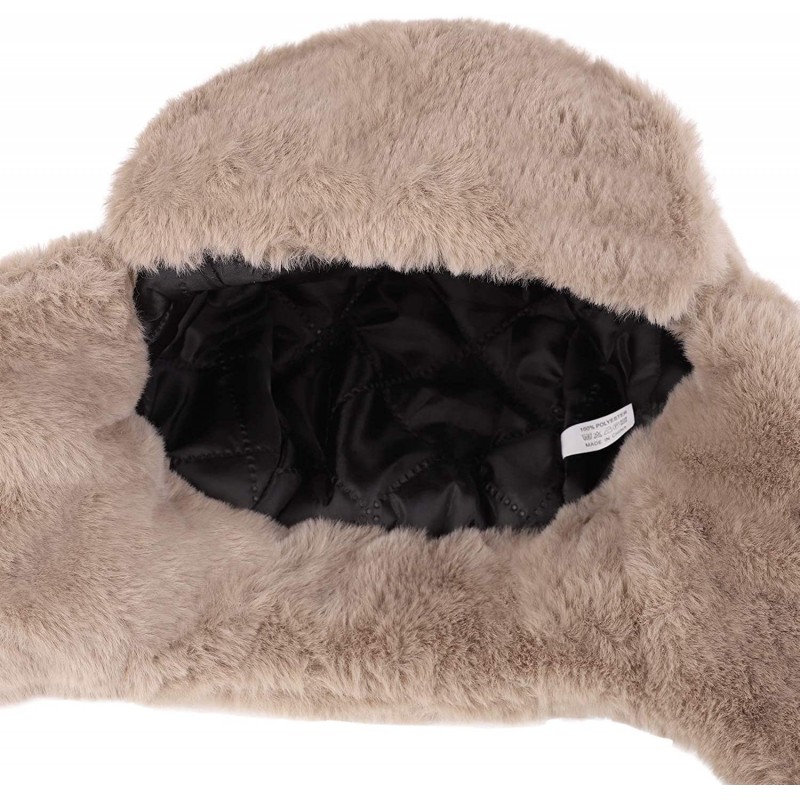 Winter 3 in 1 Thermal Fur Lined Trapper Bomber Hat with Ear Flap Full ...