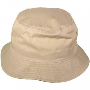Twill Bucket Hat (Various Size and Color) - Light Khaki - CD11B3EEO0V