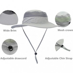 Wide Brim Sun Protection Bucket Hat Adjustable Outdoor Fishing - B09008 ...