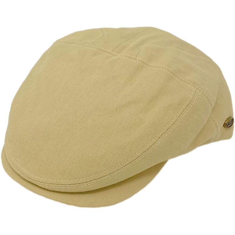 Men's 100% Cotton 7 Panel Ivy Mixed Pattern Driver Cabby Flat Cap Hat ...